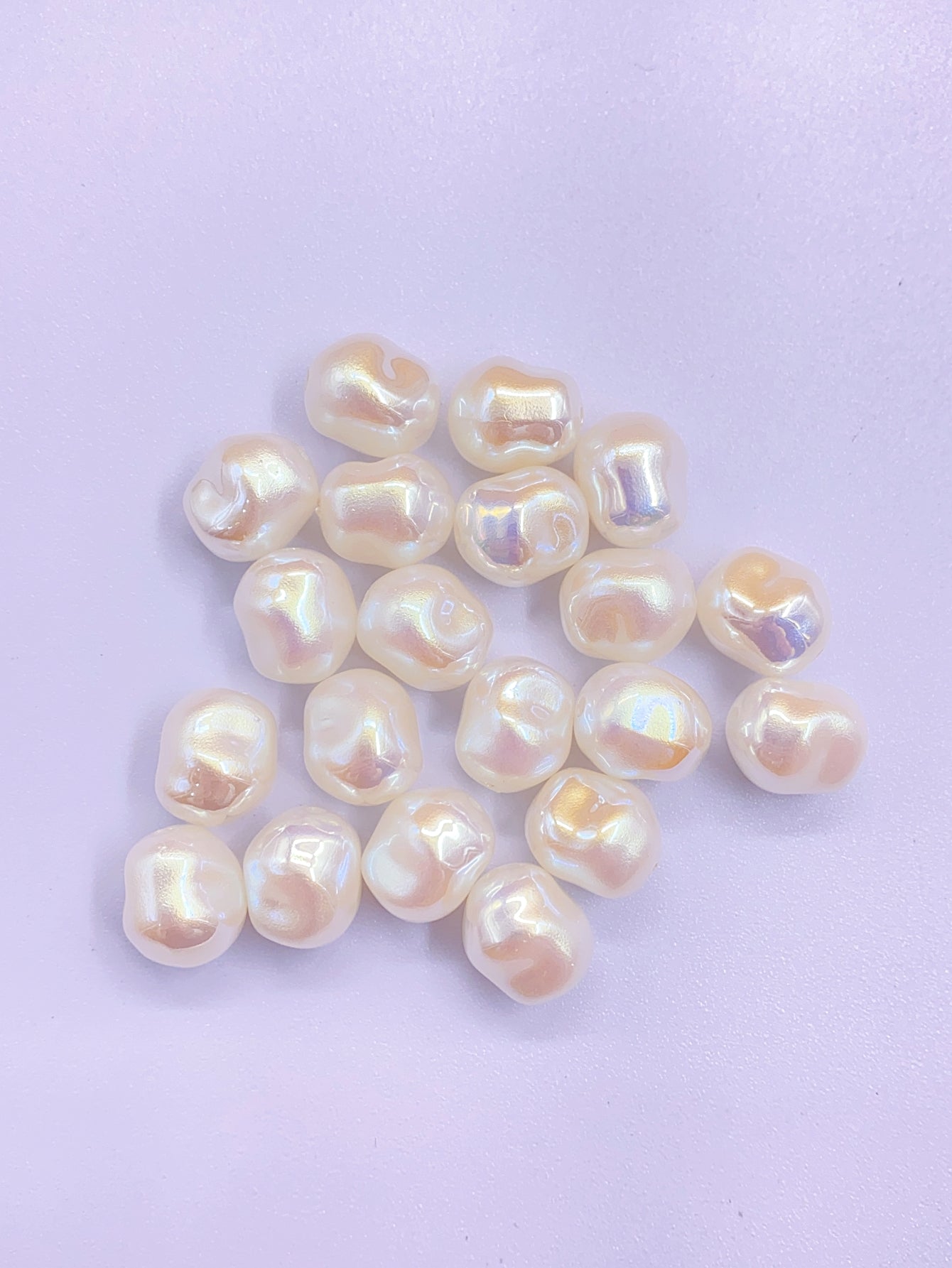 abs imitation pearl highlight-shaped straight hole handmade pearl diy jewelry accessories decorative beads
