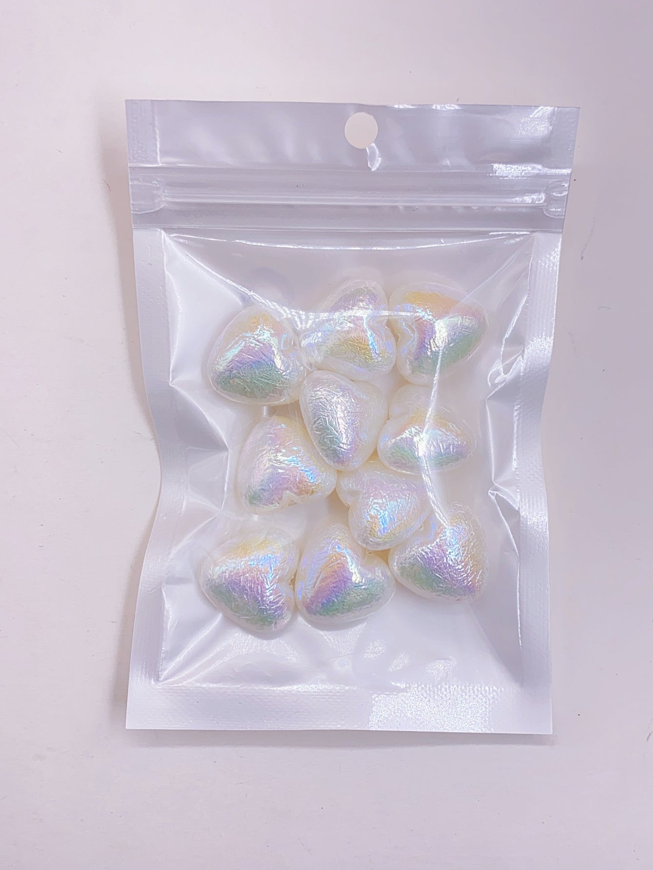 Bright-Color Wrinkles Love Straight-Hole Pearl Jewelry Clothing