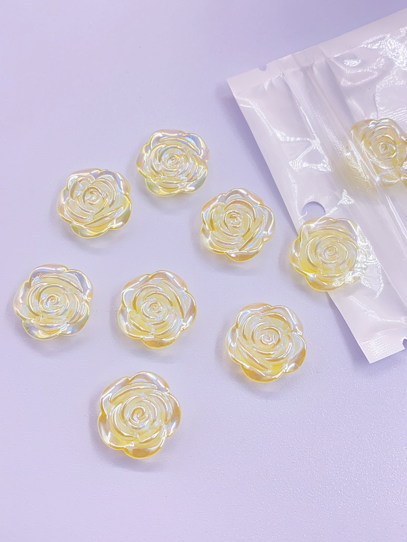 New mermaid star color high-end flat bottom rose jewelry patch straight hole beaded diy1 clothing jewelry accessory beads