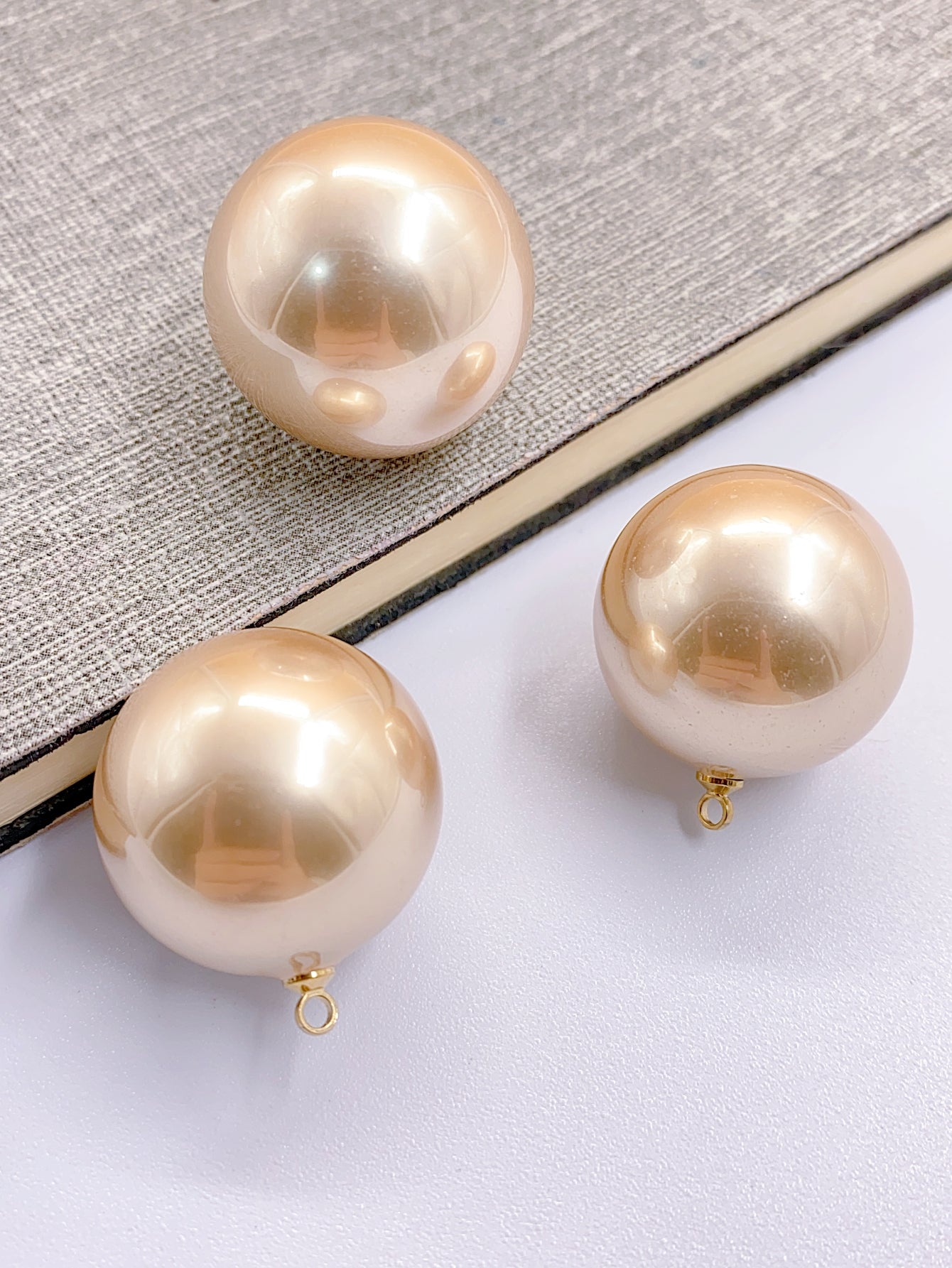 ABS Pearl Solid Color Large Round Beads Accessories Pendant Pearl