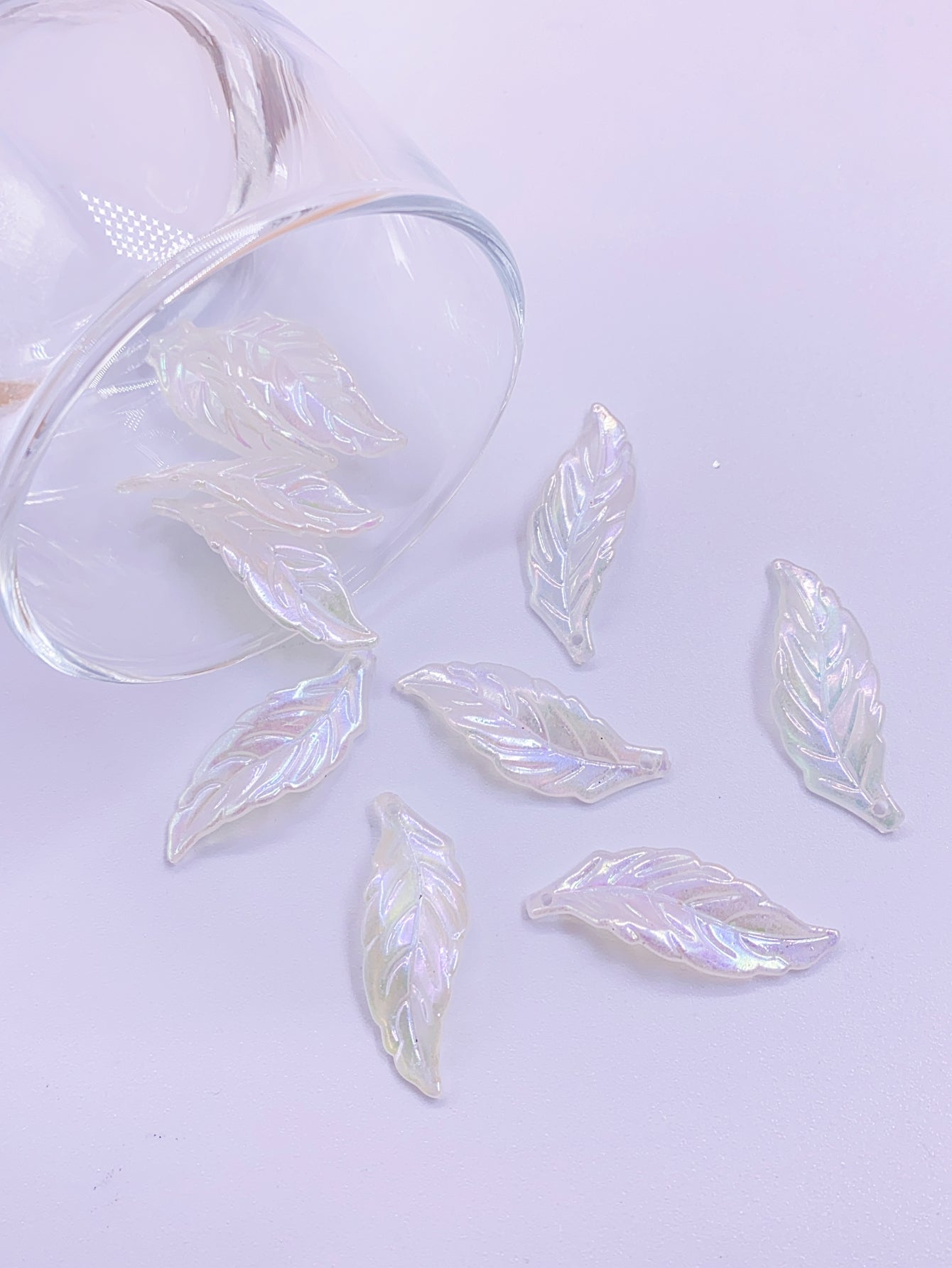 Transparent Iridescent Quicksand New Material Acrylic Hanging Hole