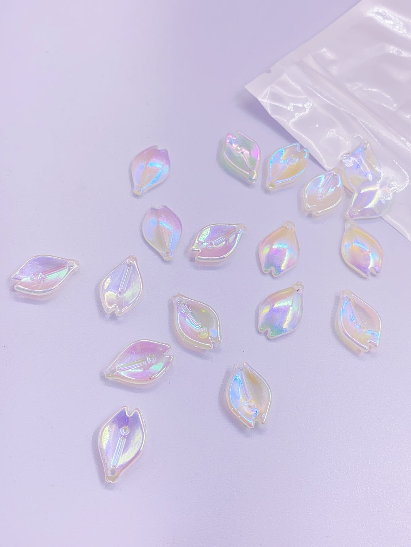 Orchid color glass petals mixed simulation petals diy handmade accessories antique hairpin step shaking materials