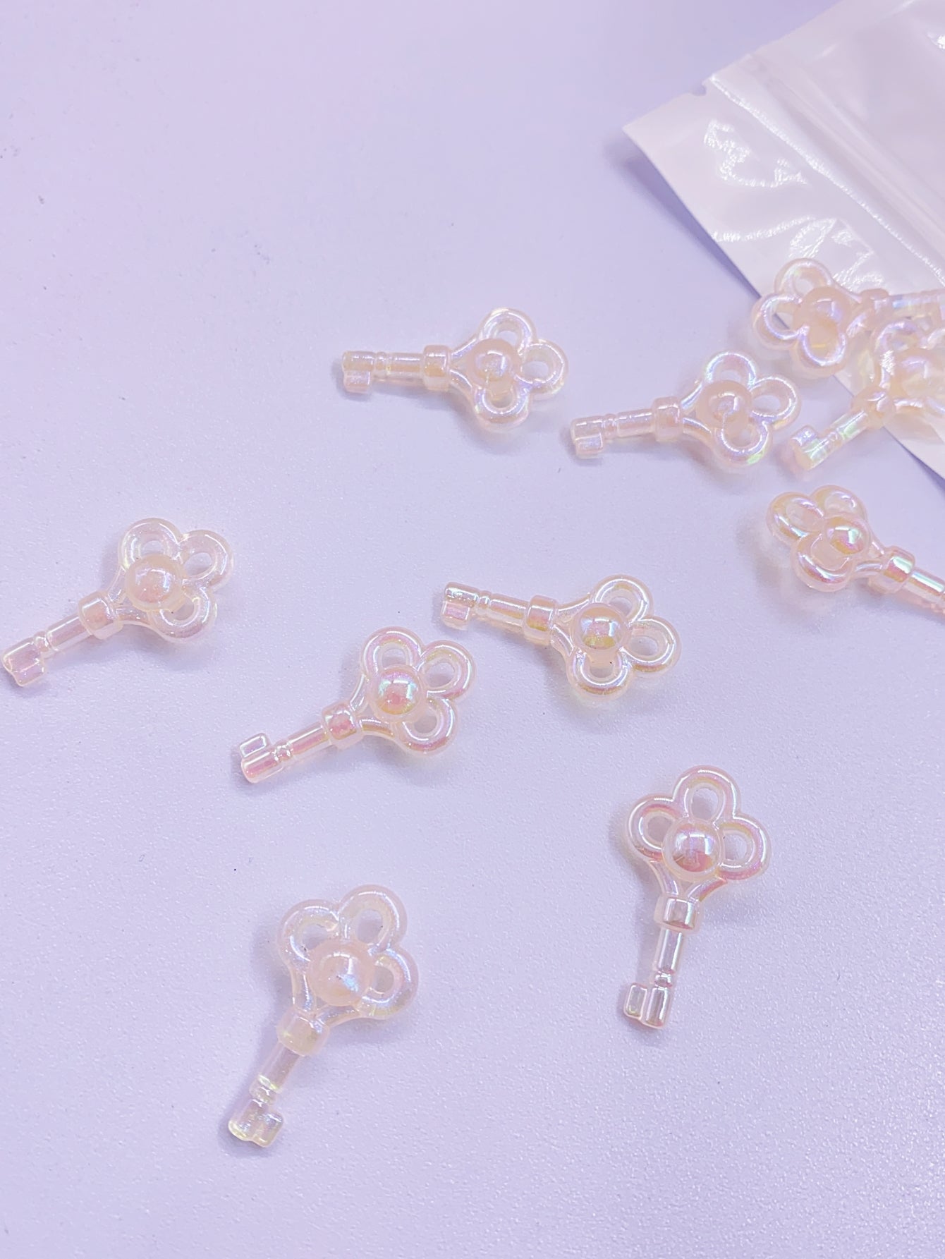 New DIY star color mermaid series auspicious keys colorful jewelry bead material loose beads