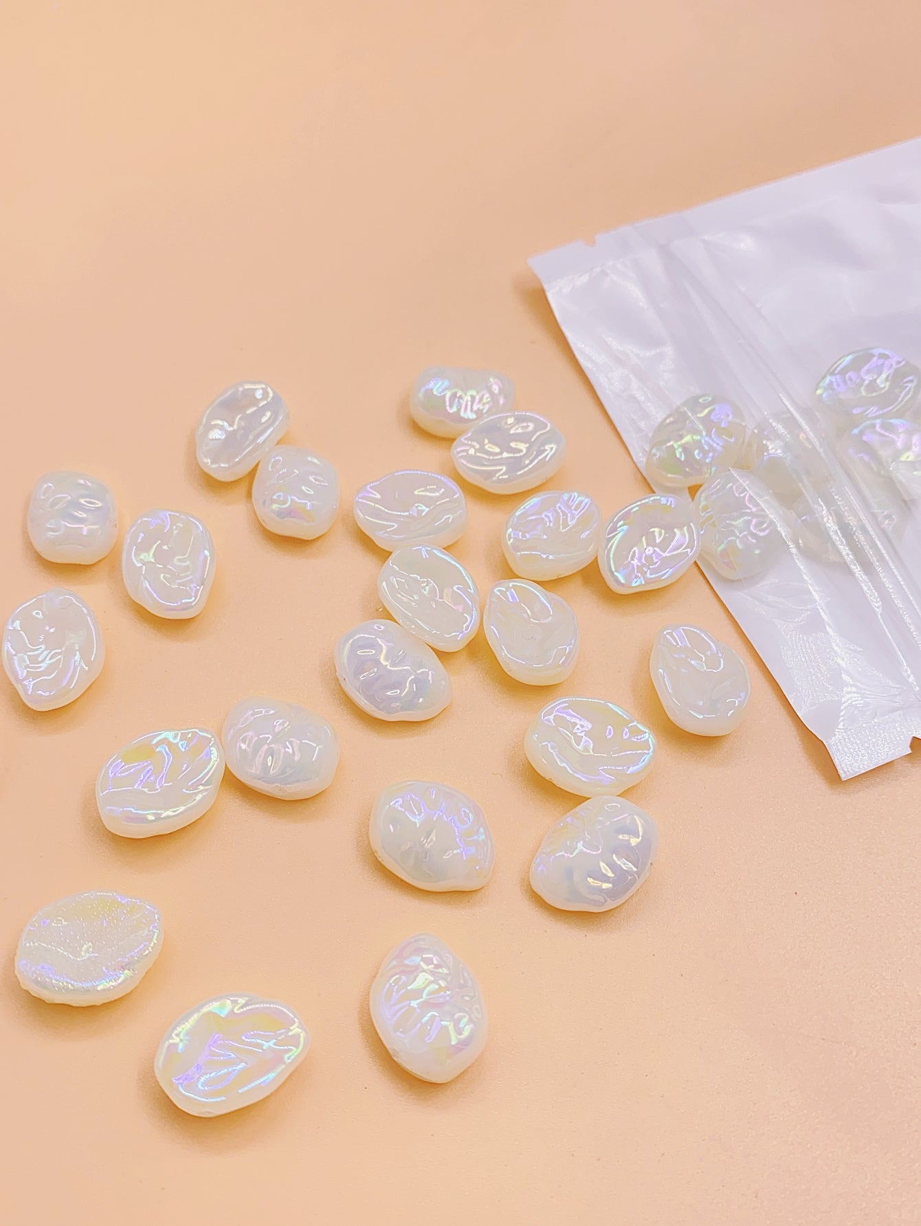 High-grade bright color straight hole shaped wrinkle beads clothing accessories diy necklace pendant loose beads accessories beads