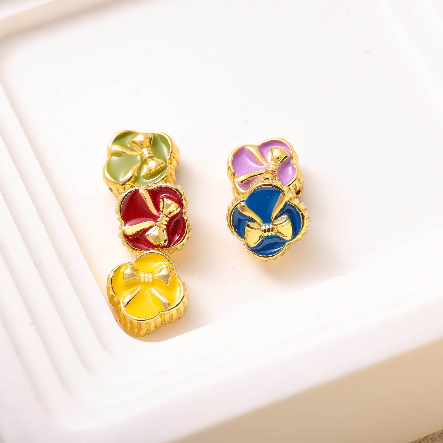 Luxe Venetian Square Accessories – 16K Gold-Coated Copper DIY Essentials ✨