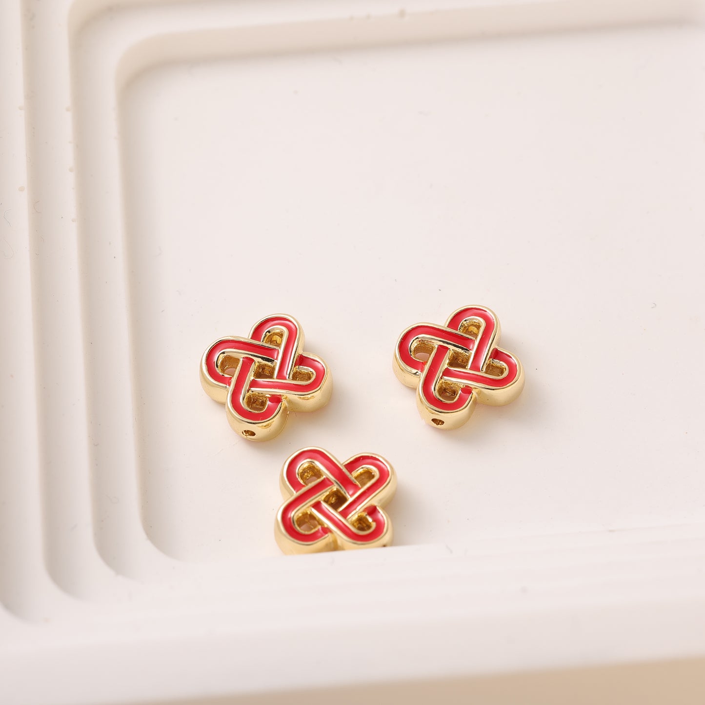 Harmony Spacer Beads | Chinese Motif Straight-Hole Accessories for Balance & Flow