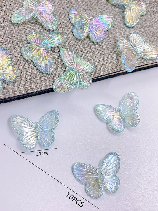 New colorful butterfly ABS material imitation pearl half patch hair clip hair card handmade diy accessories