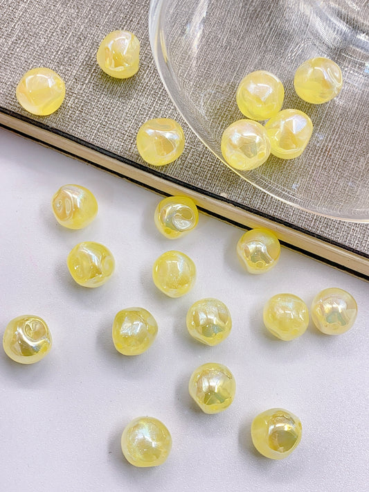 Straight hole plated color fine flash mermaid special beads handmade DIY car key chain loose beads