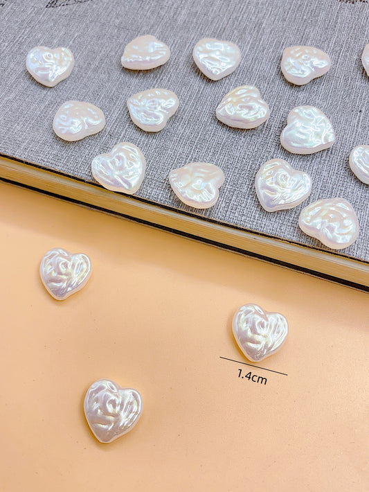 New Mabel series ABS imitation pearl straight hole shell handmade beaded material accessory pearl