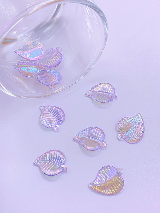 Korean Sweet Love Mini ab color leaf imitation pearl heart button DIY hair accessories headpiece material accessories