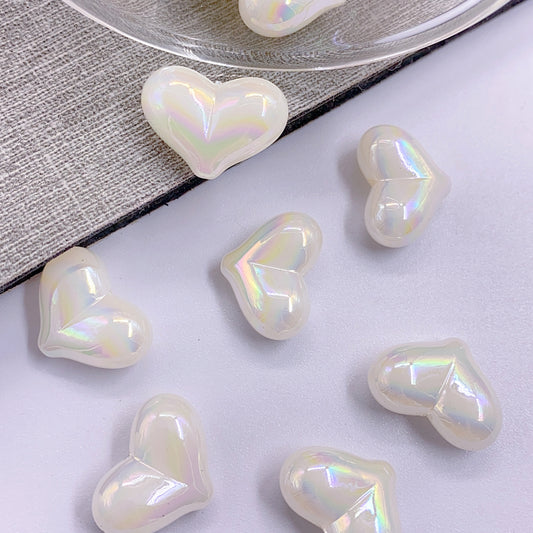 High-end bright color peach-shaped straight hole pearl jewelry accessories beaded